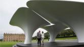 The Duke and Duchess of Devonshire view Lilas, by artist Zaha Hadid
